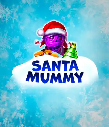 Познакомьтесь с уникальный слот "Santa Mummy" от Belatra, где Санта-мумия привносит праздничное настроение. На изображении представлена мумия, одетая в костюм Санты, окруженная синими морозными узорами. Она приносит атмосферу зимних праздников. Название игры "Santa Mummy" изображено крупными белыми буквами на снежном фоне.